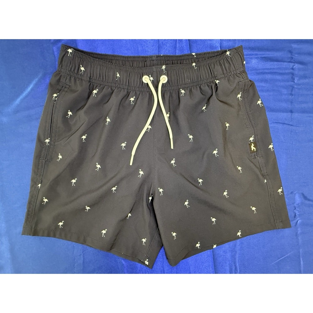 Hollister Men's XS Board Shorts Swim Trunks Navy White Flamingo 4-Way Stretch